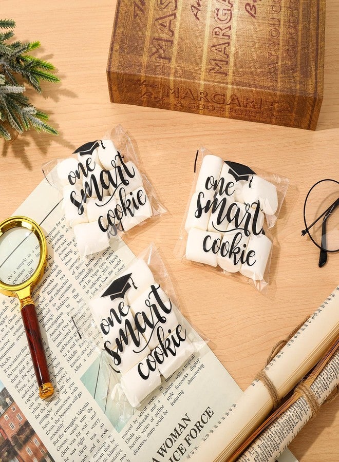 Whaline 320Pcs Graduation Self Adhesive Treat Bags One Smart Cookie Cellophane Gift Bags Clear Candy Bag Plastic Goodie Bag for Congrats Grad Party Snack Cookie Packing Supplies - Image 5